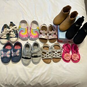 Toddler girl shoe and boots lot